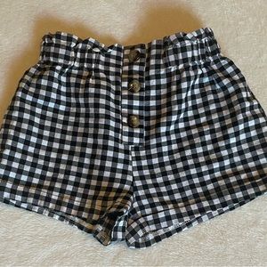 Black and white checkered shorts!